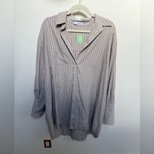 Anine Bing Striped Button-Up Blouse
